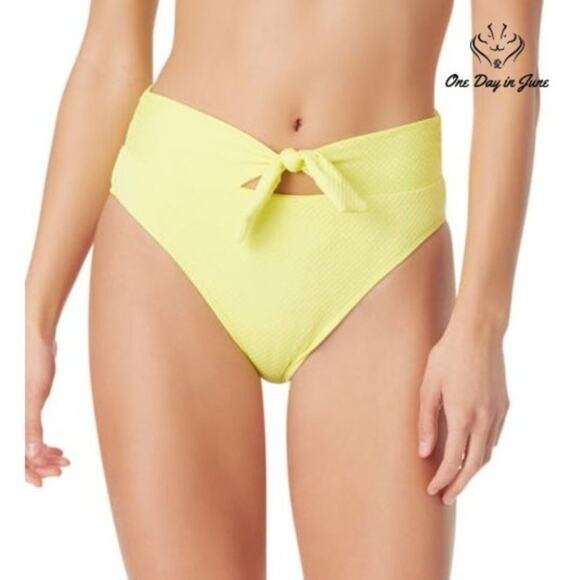 Sugar Beach Textured High Waist Bikini Bottom Size L - Picture 1 of 4